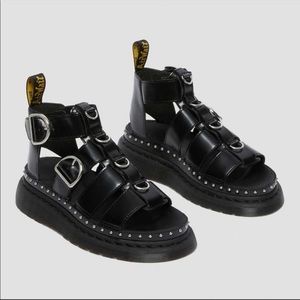 🆕 Dr Martens Mackaye Hardware Sandals Black Leather